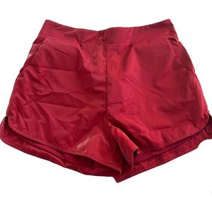 TCEC High Waisted Burgandy Reflective Shorts Size Small ❤️